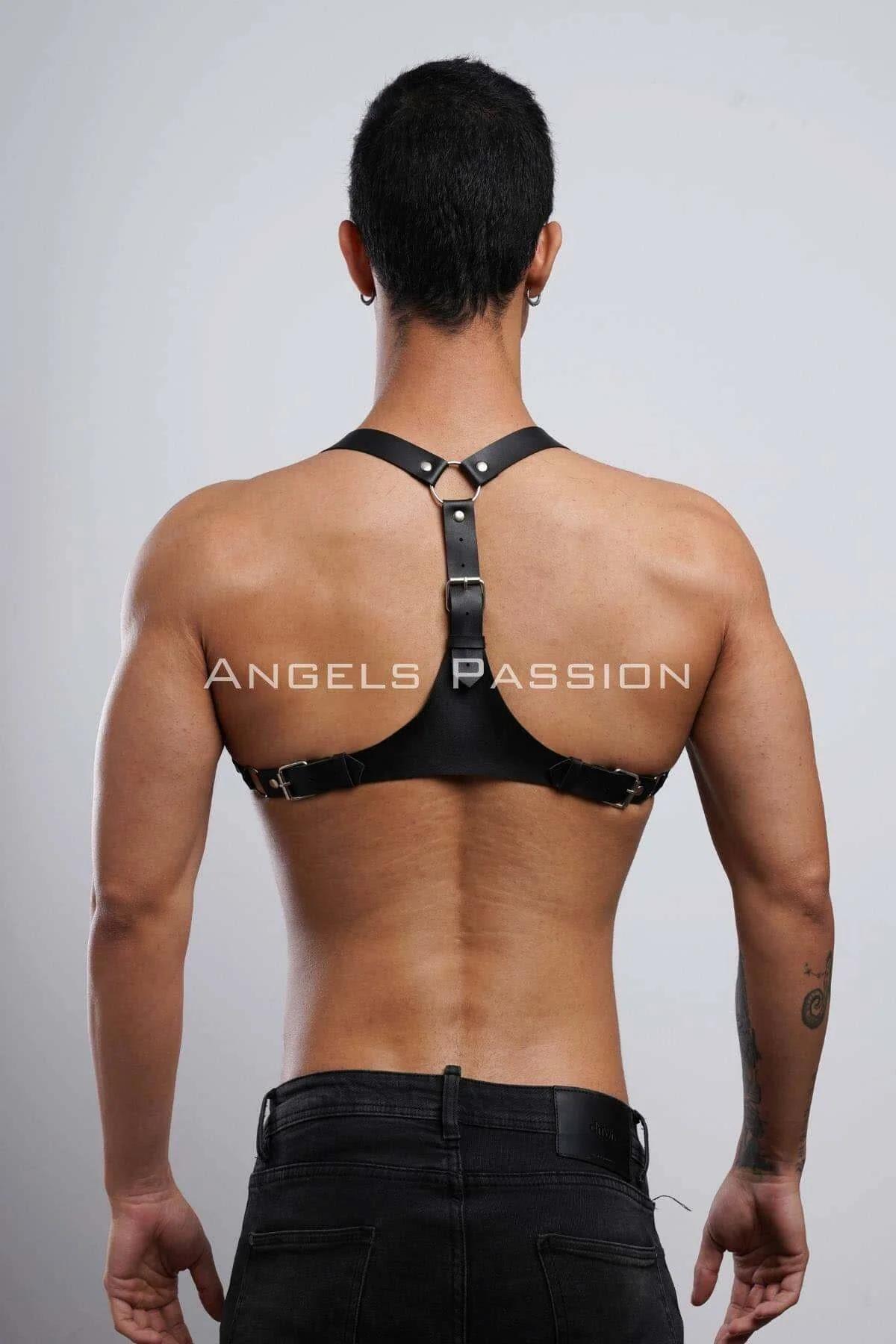 Adjustable Faux Leather Chest Harness