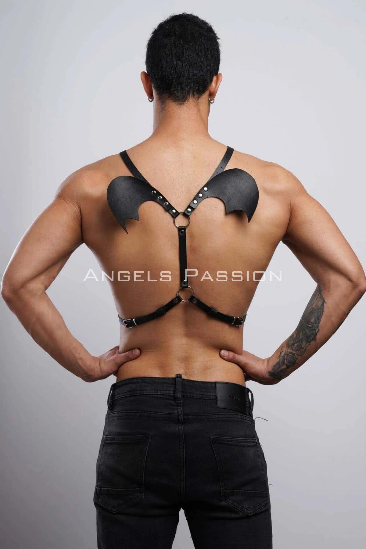 Bat Wing Body Harness with O-Ring Accents