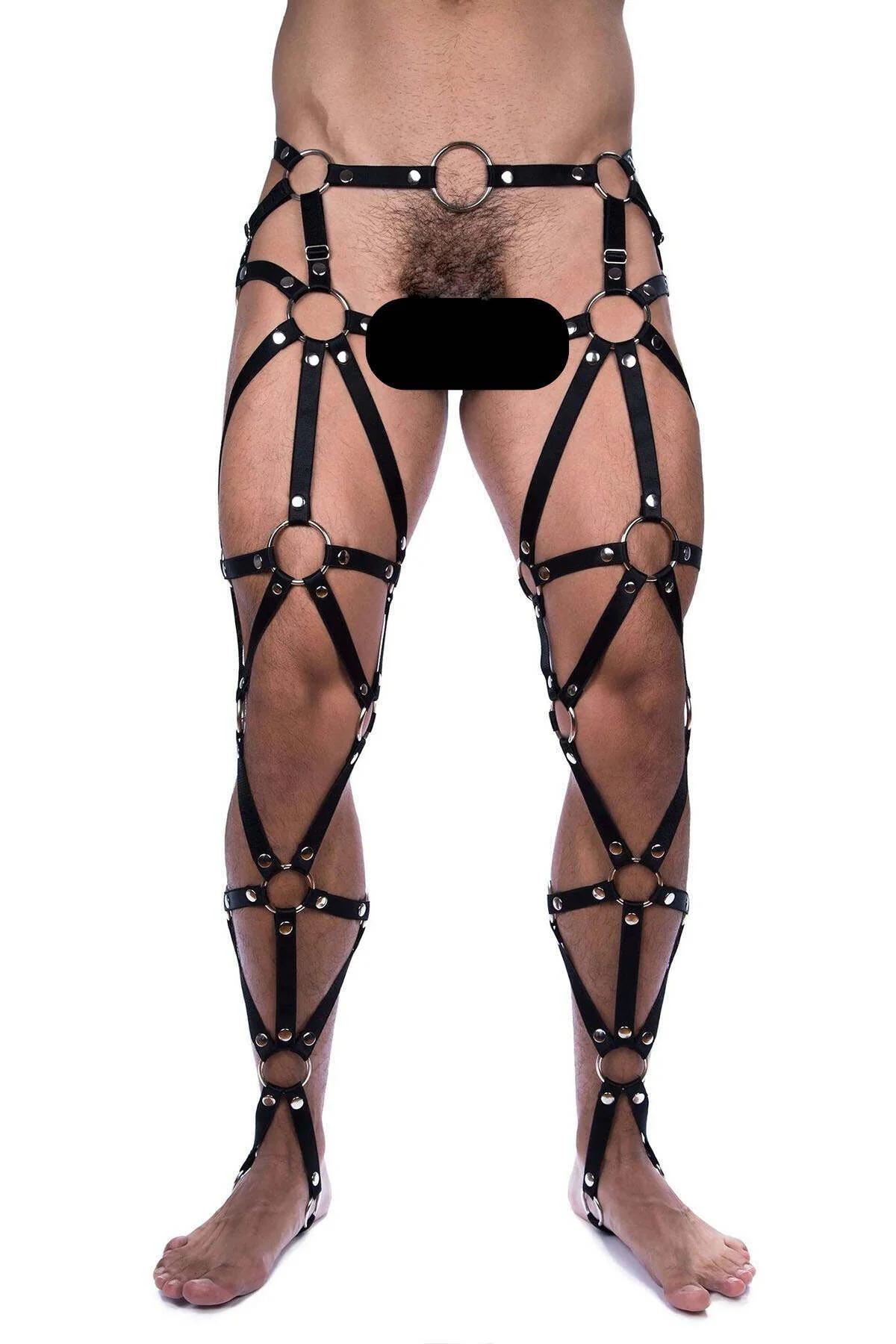Strappy Full Leg Harness with O-Ring Accents