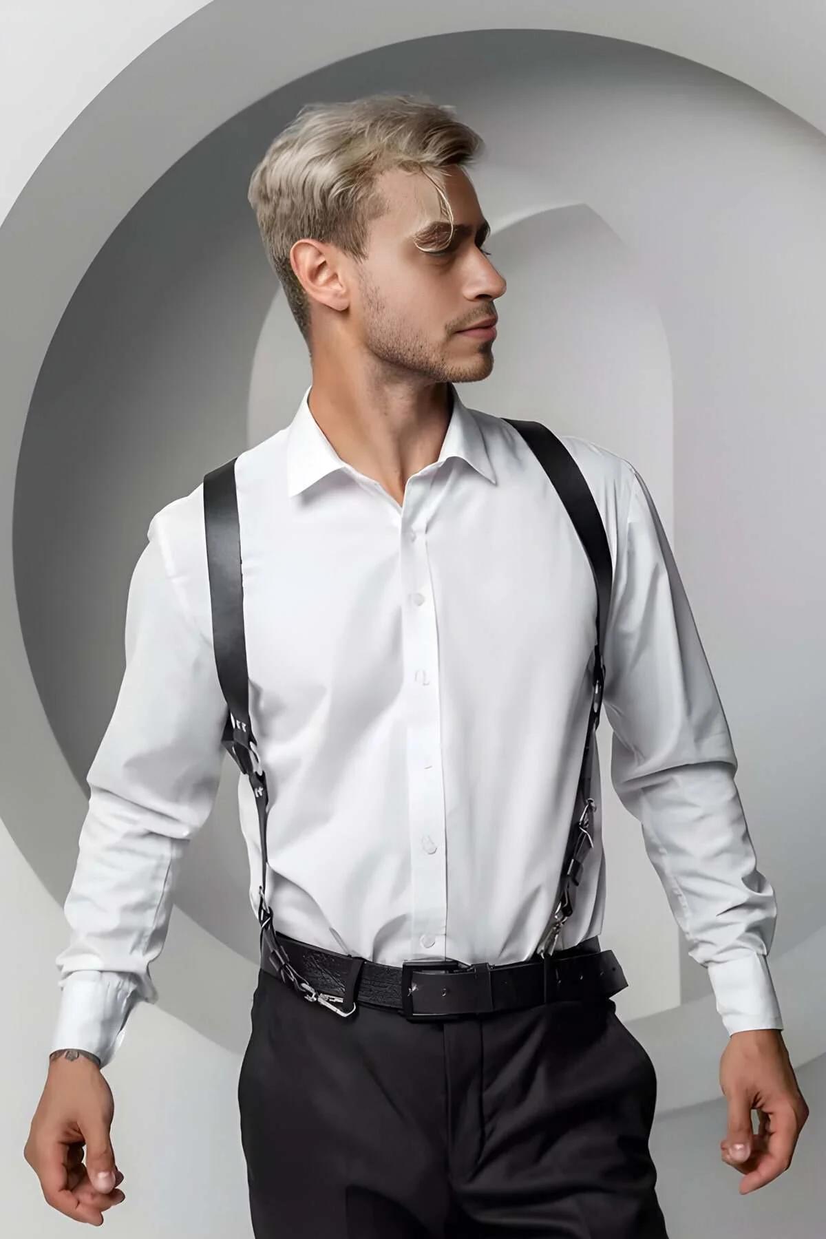 Adjustable Faux Leather Shoulder Harness