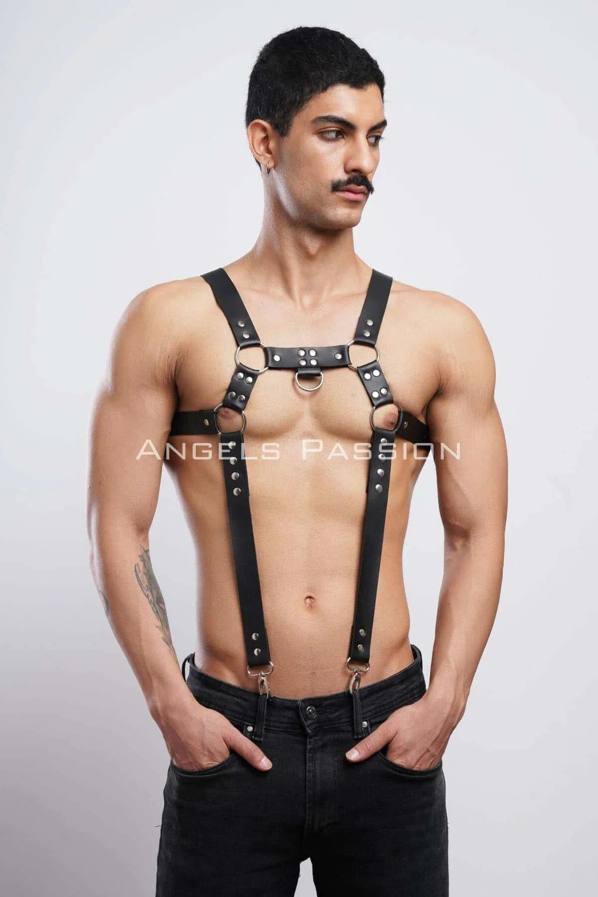 Strappy Chest Harness with O-Ring Detail
