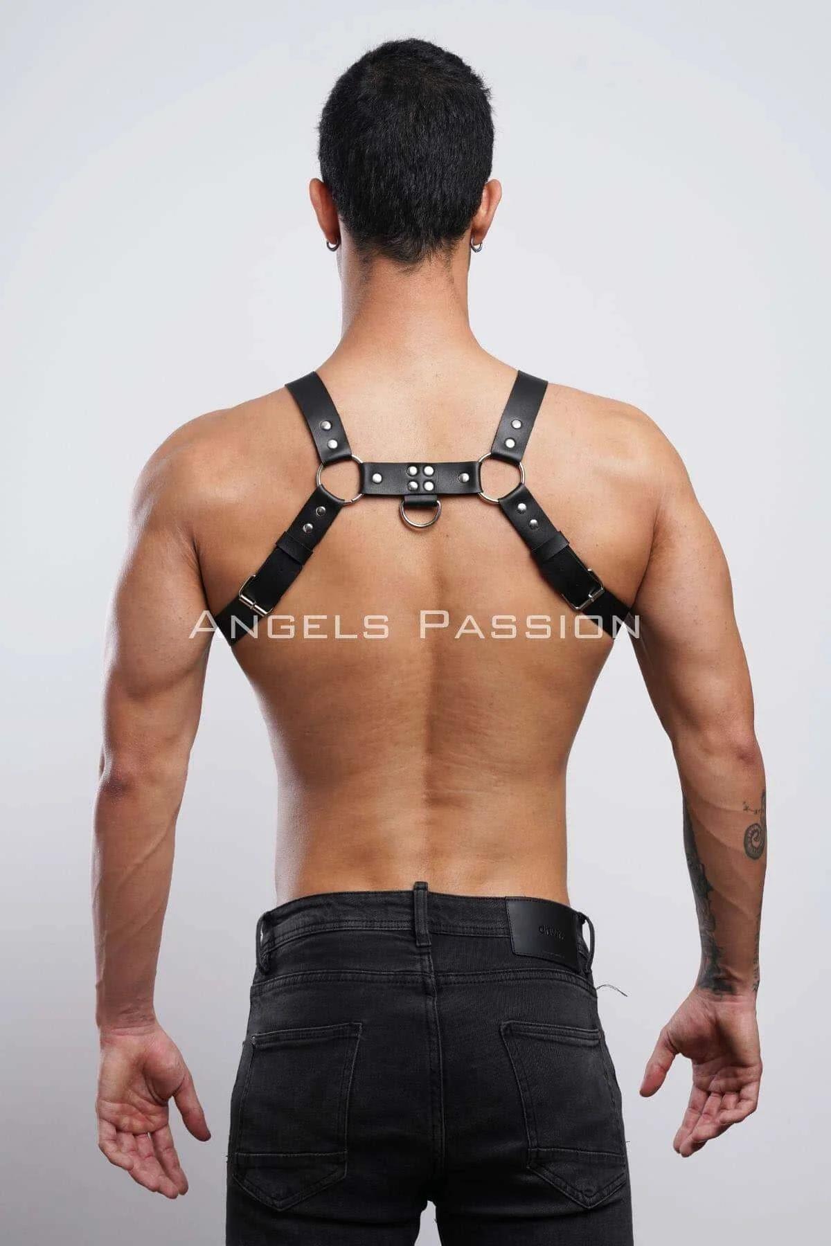 Strappy Chest Harness with O-Ring Detail