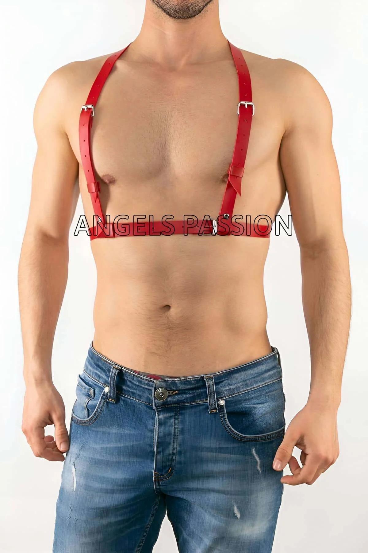 Adjustable Faux Leather Chest Harness