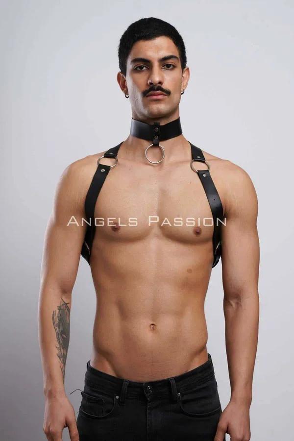 Choker & Chest Harness with O-Ring Detail