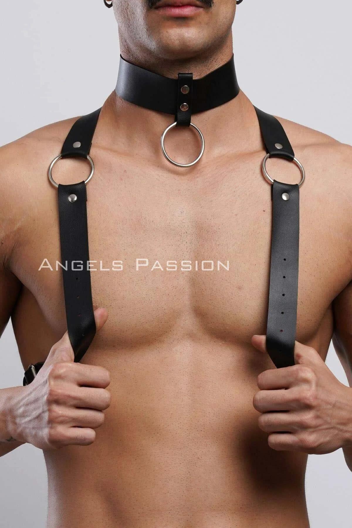 Choker & Chest Harness with O-Ring Detail