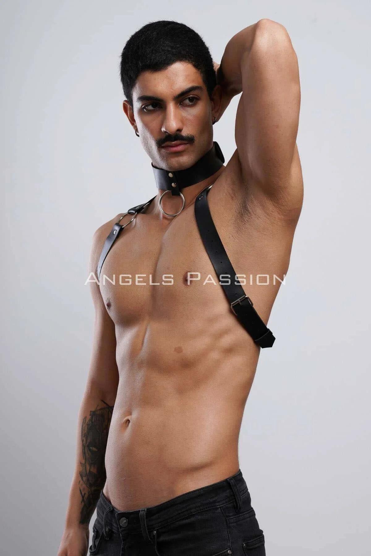 Choker & Chest Harness with O-Ring Detail