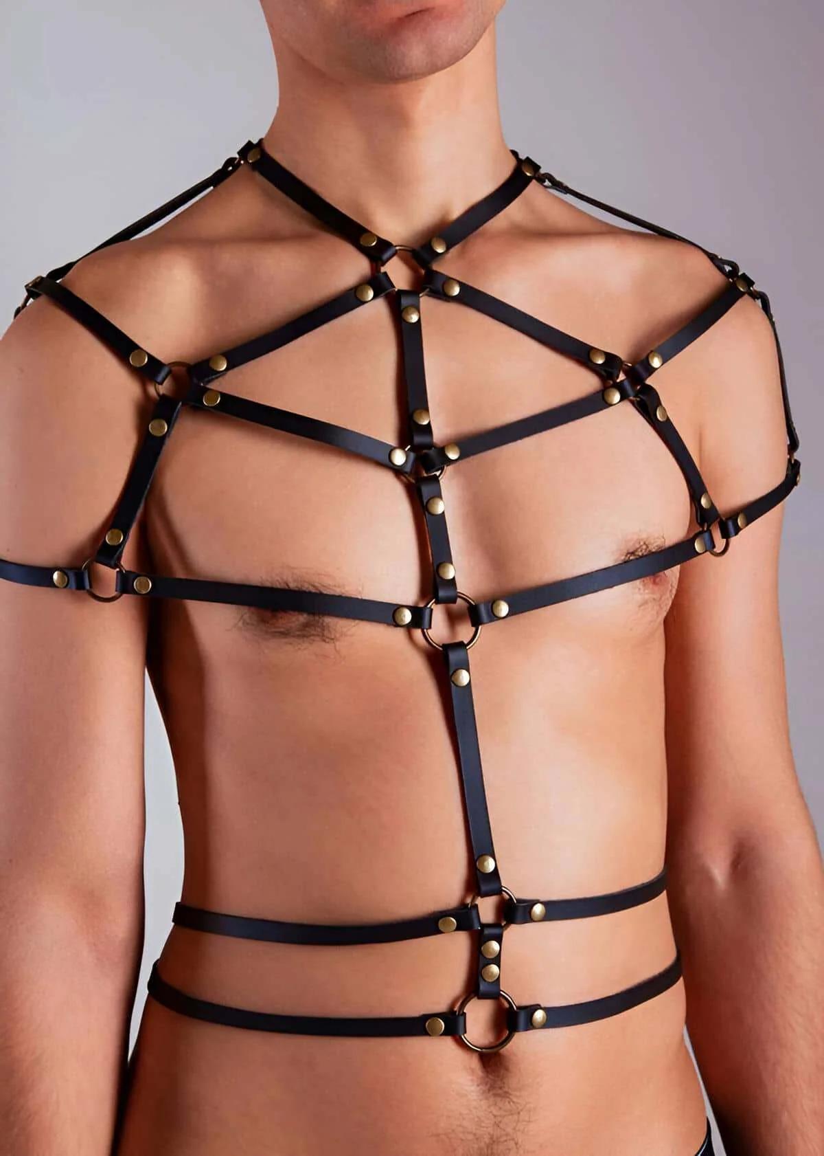 Full Body Chest Harness with Brass O-Rings